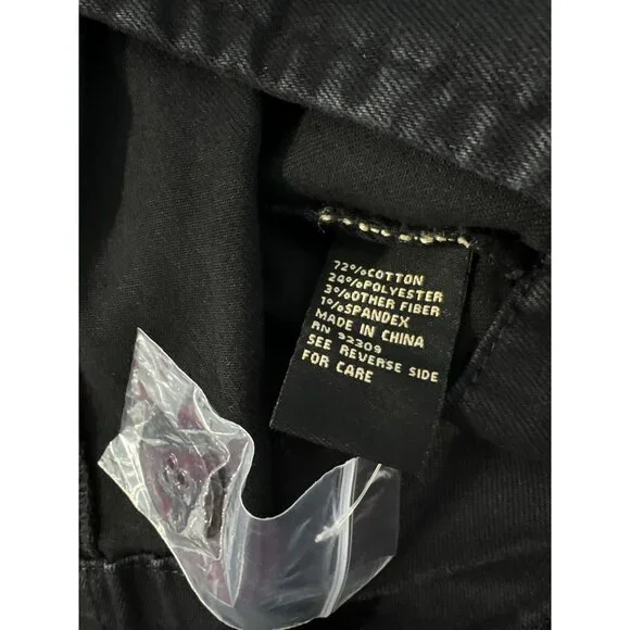 DG2 by Diane Gilman New Classic Stretch Denim City Jacket Size Small Black NEW - Picture 5 of 7